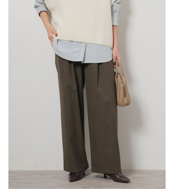 JOURNAL STANDARD relume「ストレッチブラッシュタックパンツ」|スラックス|カーキ