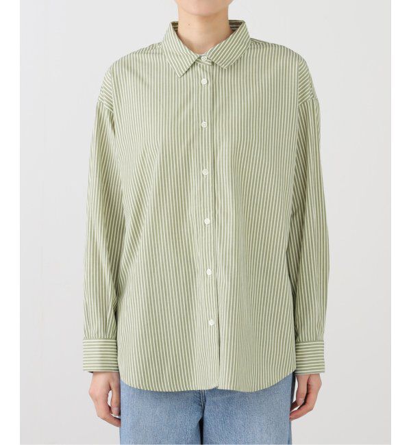 JOURNAL STANDARD relume「ラメストライプシャツ」|シャツ・ブラウス|カーキ