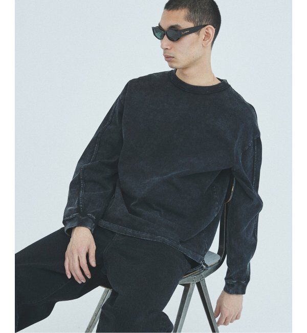 JOURNAL STANDARD「パネルガーメントダイ オーバーフィット」|Tシャツ・カットソー|ブラック A