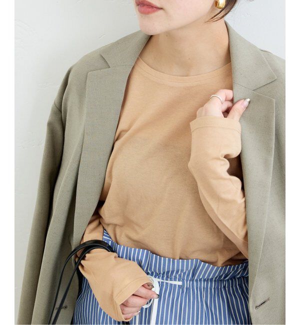 JOURNAL STANDARD「《追加3》クルーネックシアーロングTシャツ」|Tシャツ・カットソー|ベージュ