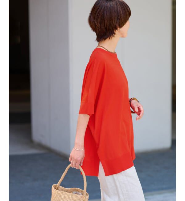 JOURNAL STANDARD relume「《追加3》接触冷感 / ウォッシャブルクールポンチョプルオーバー」|ニット・セーター|