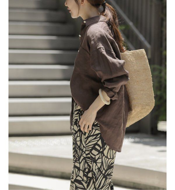 JOURNAL STANDARD relume「《追加2》手洗い可 / カラーリネンオーバーサイズシャツ」|シャツ・ブラウス|