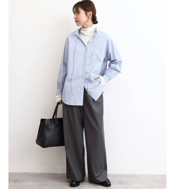 JOURNAL STANDARD relume「《追加3》ハイカウントコットンスタンドカラー2way」|シャツ・ブラウス|