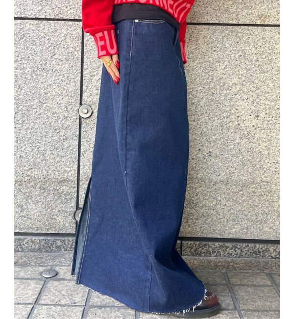 Oriens JOURNAL STANDARD「《追加予約》セルフカットロングデニムスカート」|スカート|