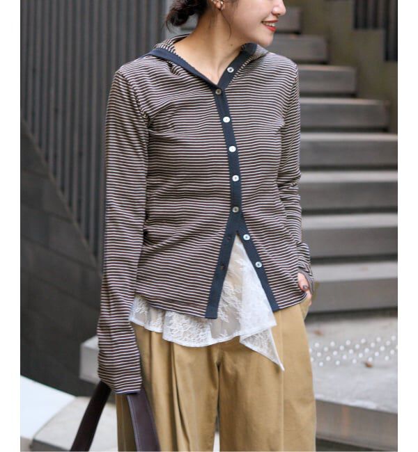 JOURNAL STANDARD「《追加予約》別注【MILLER/ミラー】 for JOURNAL STANDARDフードリブカーデ」|Tシャツ・カットソー|ブラウン