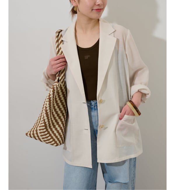 JOURNAL STANDARD relume「《追加予約》シングルシアージャケット」|テーラードジャケット|ナチュラル