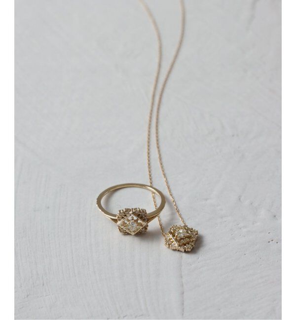 Lilas by Spick&Span「プリンセスカットダイヤネックレス K10」|ネックレス|