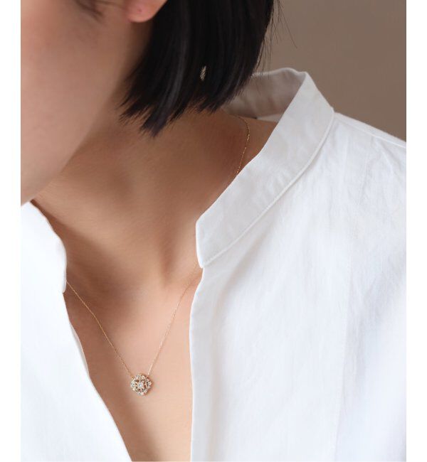 Lilas by Spick&Span「プリンセスカットダイヤネックレス K10」|ネックレス|