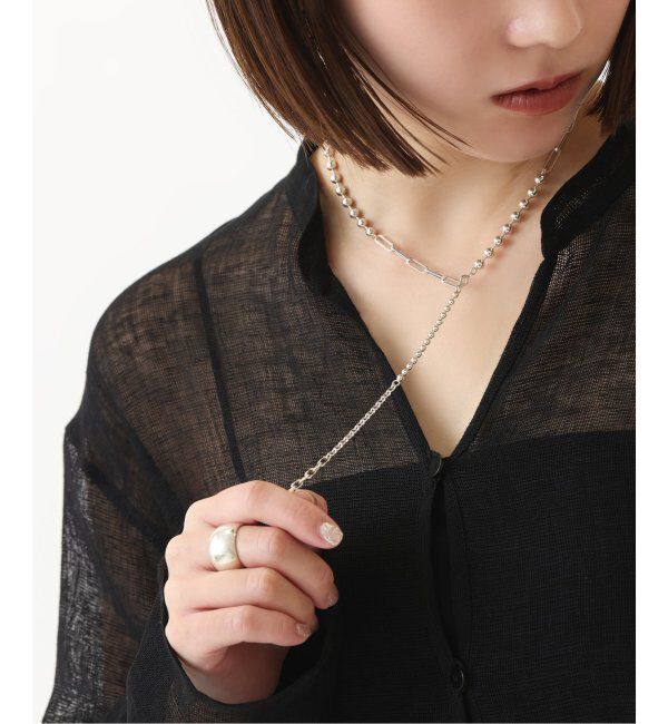 Spick and Span「【SAMH by LILAS】ミックスチェーン57cmネックレス SV」|ネックレス|シルバー