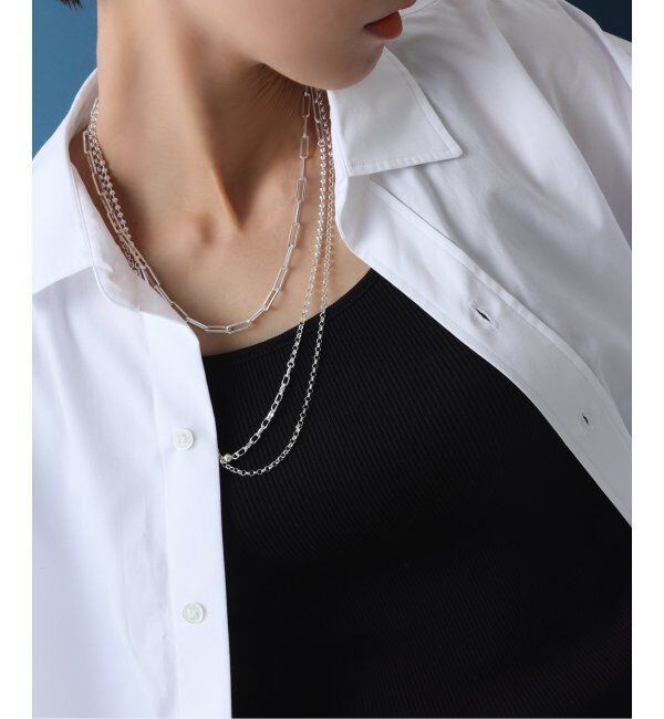 Spick and Span「【SAMH by LILAS】ミックスチェーン57cmネックレス SV」|ネックレス|