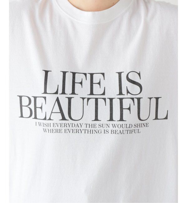 Spick and Span「モノトーンプリントロゴロンT」|Tシャツ・カットソー|