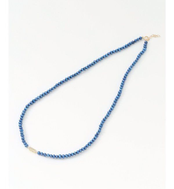 Lilas by Spick&Span「インディゴパール3mmサークルダイヤネックレス K10」|ネックレス|