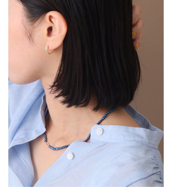 Lilas by Spick&Span「インディゴパール3mmサークルダイヤネックレス K10」|ネックレス|