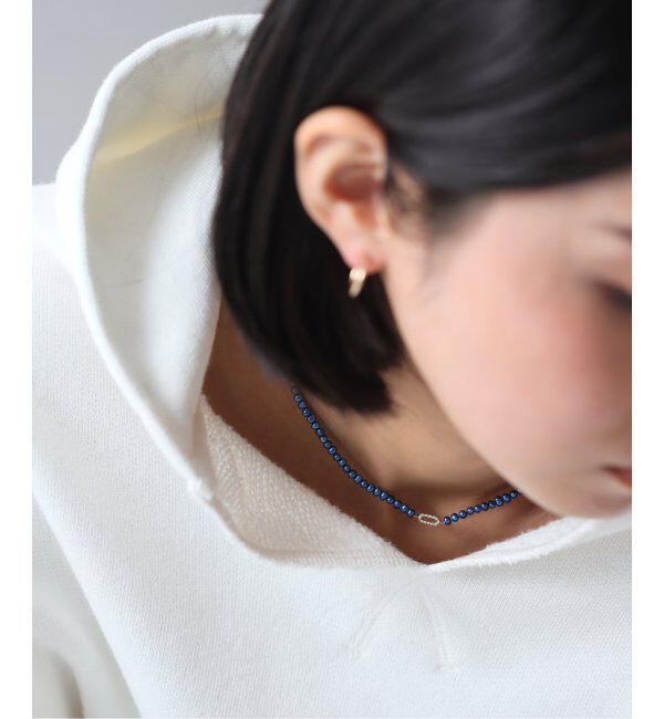 Lilas by Spick&Span「インディゴパール3mmサークルダイヤネックレス K10」|ネックレス|