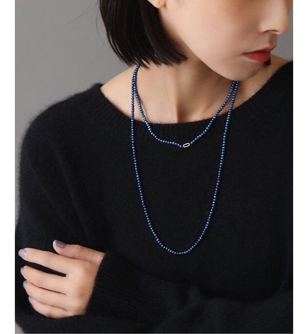 Lilas by Spick&Span「インディゴパール3mmサークルダイヤネックレス K10」|ネックレス|