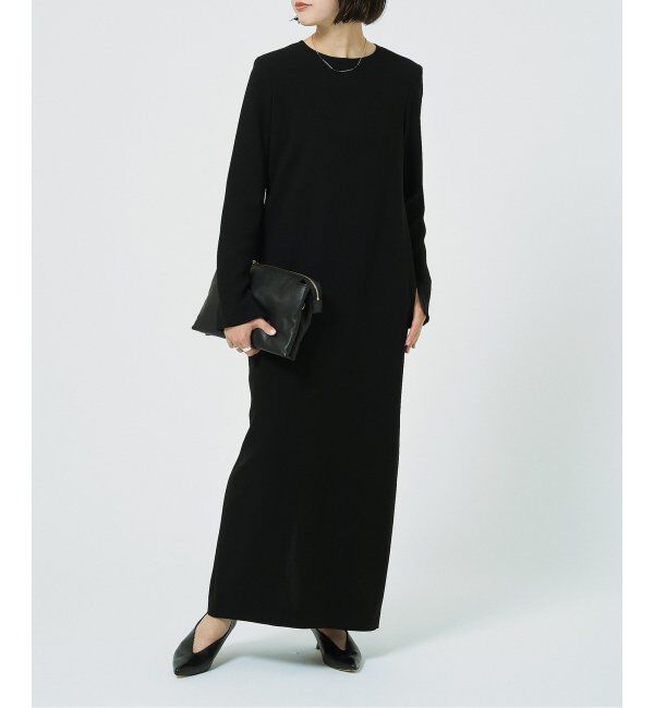 HARDY NOIR「《追加》ダブルクロスミニマルロングドレス 5」|ワンピース|ブラック