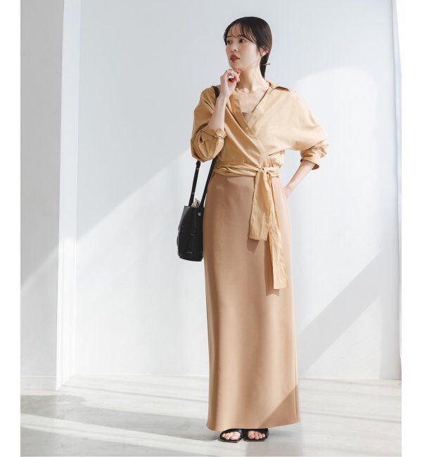 NOBLE「【洗える】ニットライクジョーゼット2wayワンピース」|ワンピース|