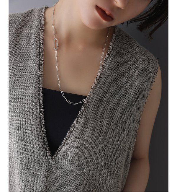 Spick and Span「【SAMH by LILAS】カラビナペーパークリップチェーンネックレス SV」|ネックレス|シルバー