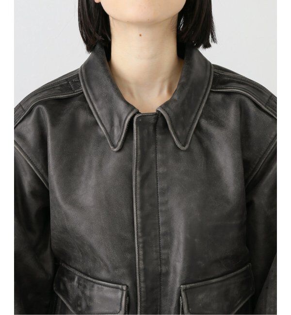 U by SPICK&SPAN「GLOWNY/グロウニー AIR FORCE LEATHER JACKET 2」|ライダースジャケット|
