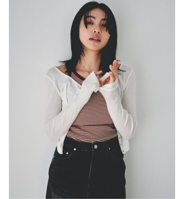 U by SPICK&SPAN「《追加2》シフォンテレコカットトップス」|Tシャツ・カットソー|