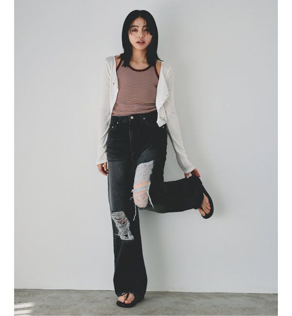 U by SPICK&SPAN「《追加2》シフォンテレコカットトップス」|Tシャツ・カットソー|