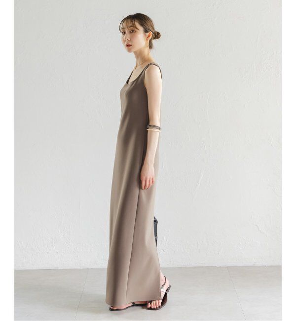 NOBLE「《追加》【洗える】ニットライクジョーゼット2wayワンピース」|ワンピース|