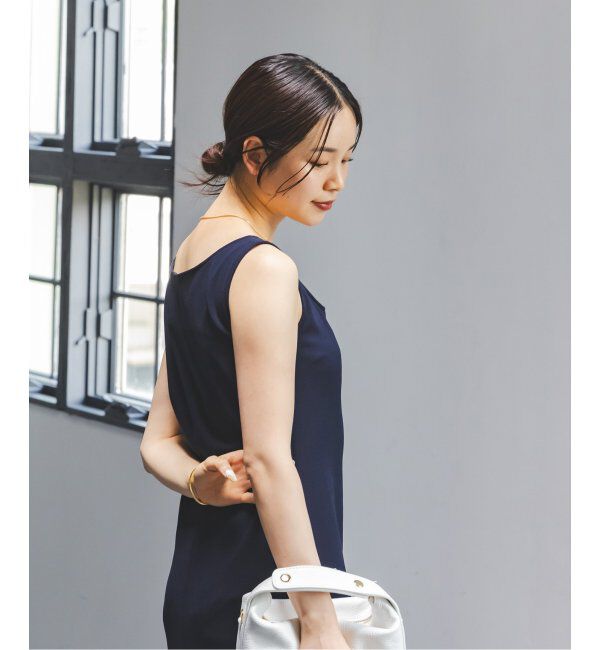 NOBLE「《追加》【洗える】ニットライクジョーゼット2wayワンピース」|ワンピース|