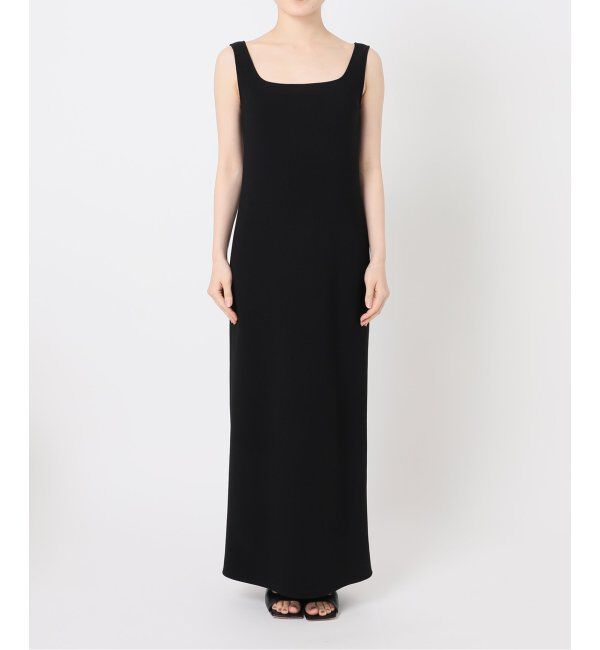 NOBLE「《追加》【洗える】ニットライクジョーゼット2wayワンピース」|ワンピース|