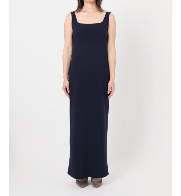 NOBLE「《追加》【洗える】ニットライクジョーゼット2wayワンピース」|ワンピース|
