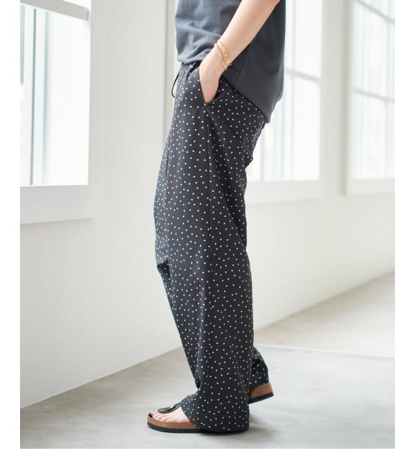Spick and Span「《WEB限定 / 追加予約》ドットプリントイージーストレートパンツ」|スラックス|