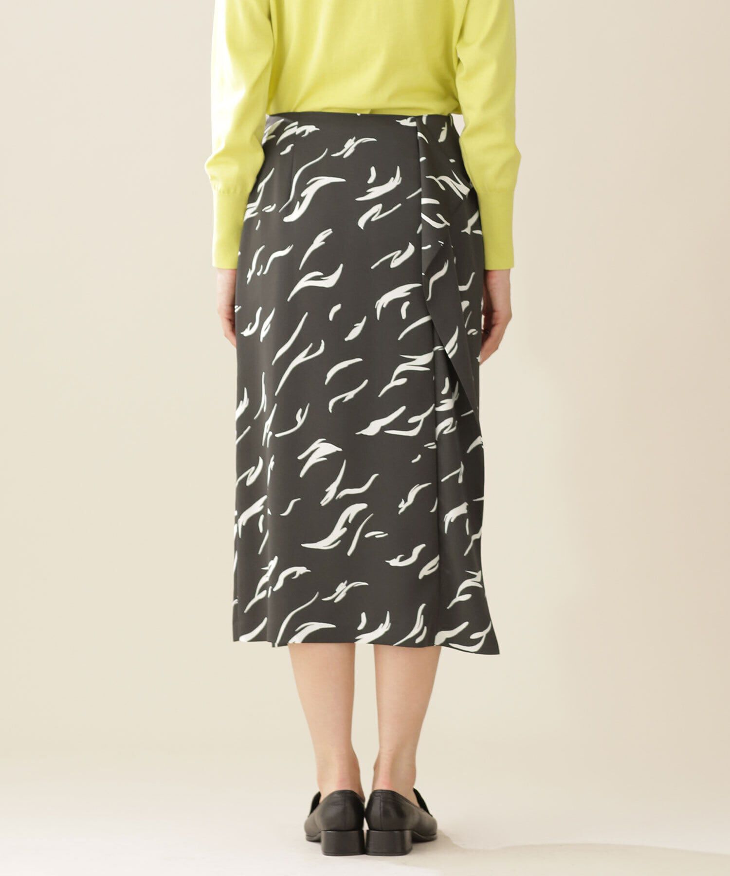 nano･universe「ハンドタッチプリントラッフルタイトスカート」|スカート|