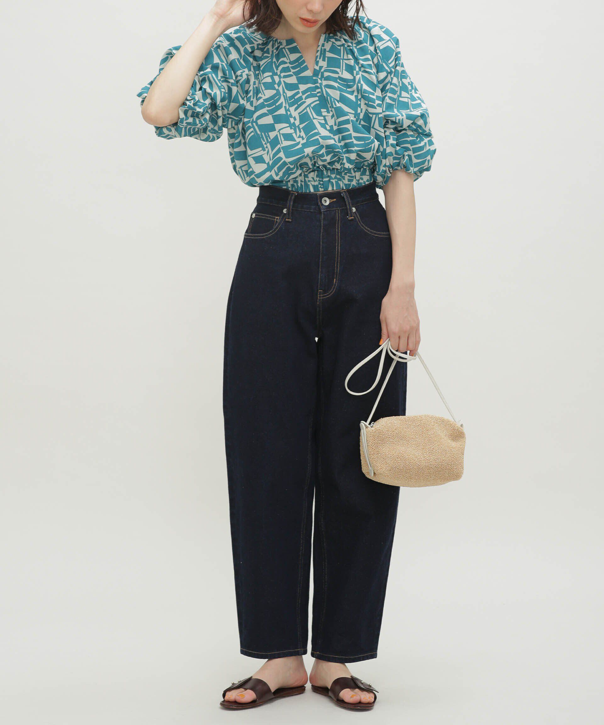 nano･universe「LB.03/幾何学柄バルーンスリーブブラウス」|シャツ・ブラウス|