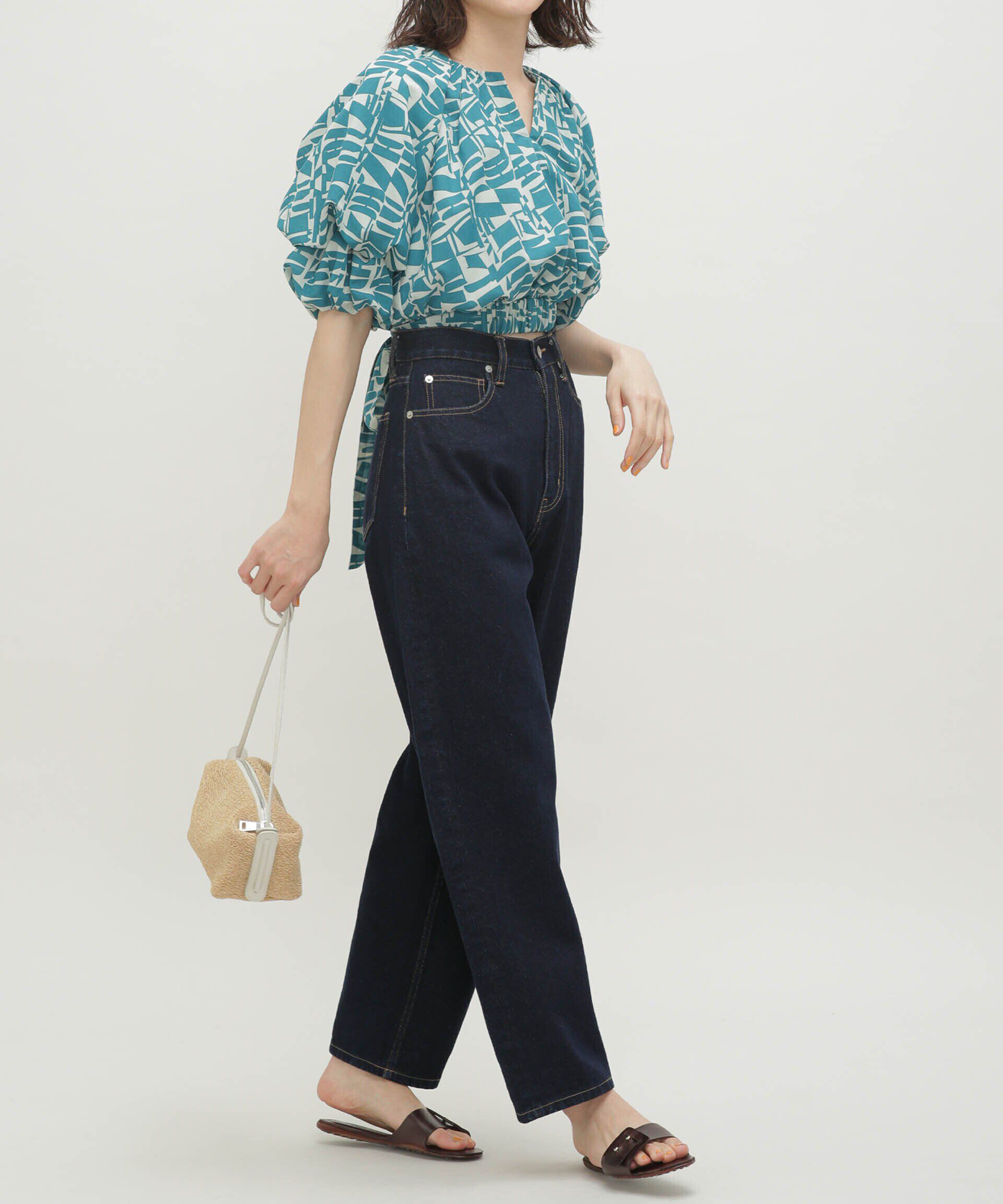 nano･universe「LB.03/幾何学柄バルーンスリーブブラウス」|シャツ・ブラウス|