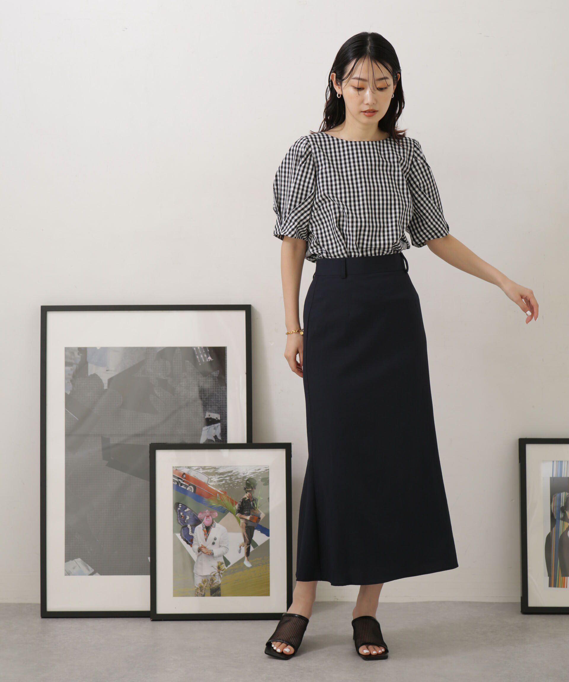 nano･universe「LB04/バックフレアデザインスカート」|スカート|