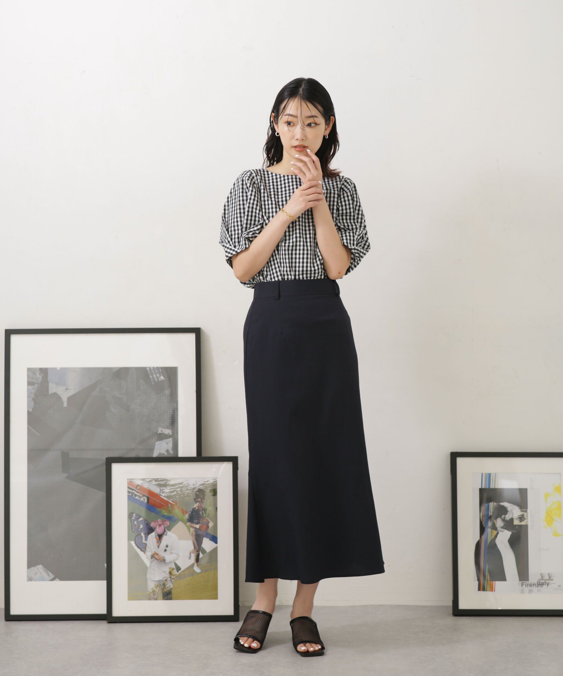 nano･universe「LB04/バックフレアデザインスカート」|スカート|