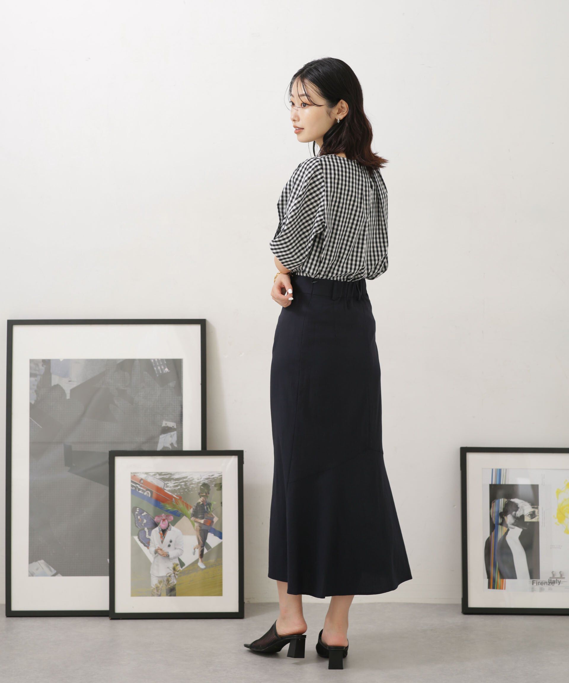 nano･universe「LB04/バックフレアデザインスカート」|スカート|