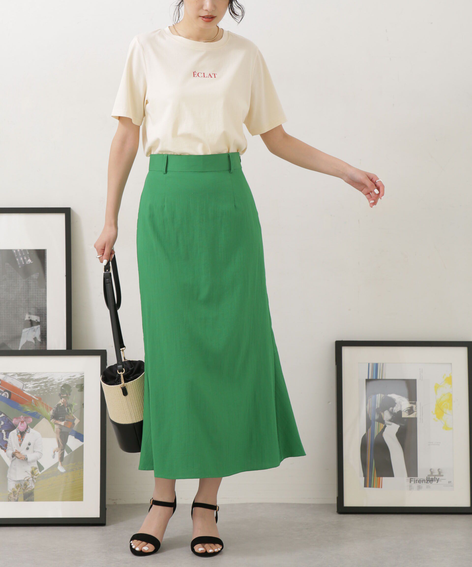 nano･universe「LB04/バックフレアデザインスカート」|スカート|