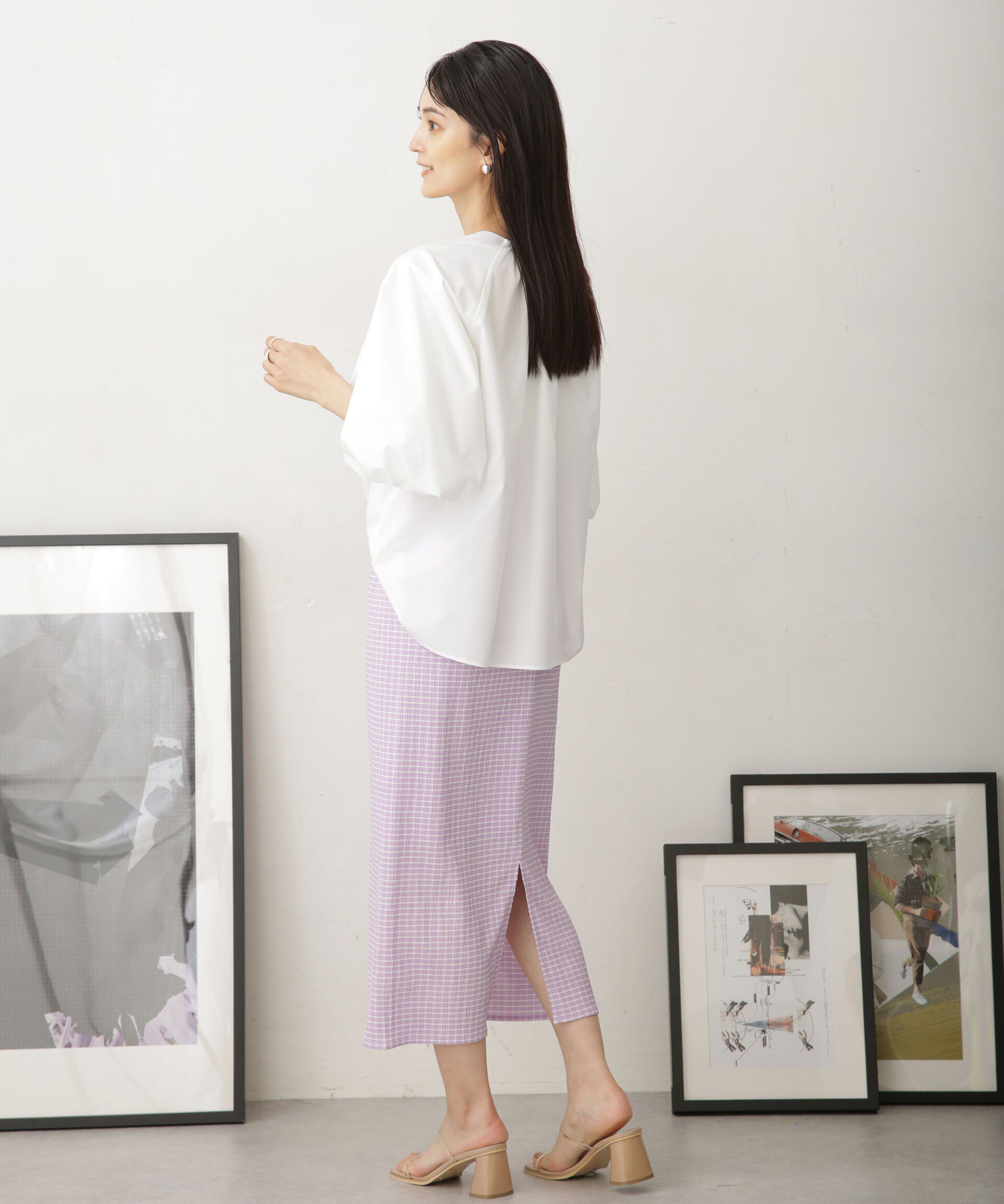 nano･universe「LB.04/カットジャガードスカート (セットアップ可)」|スカート|