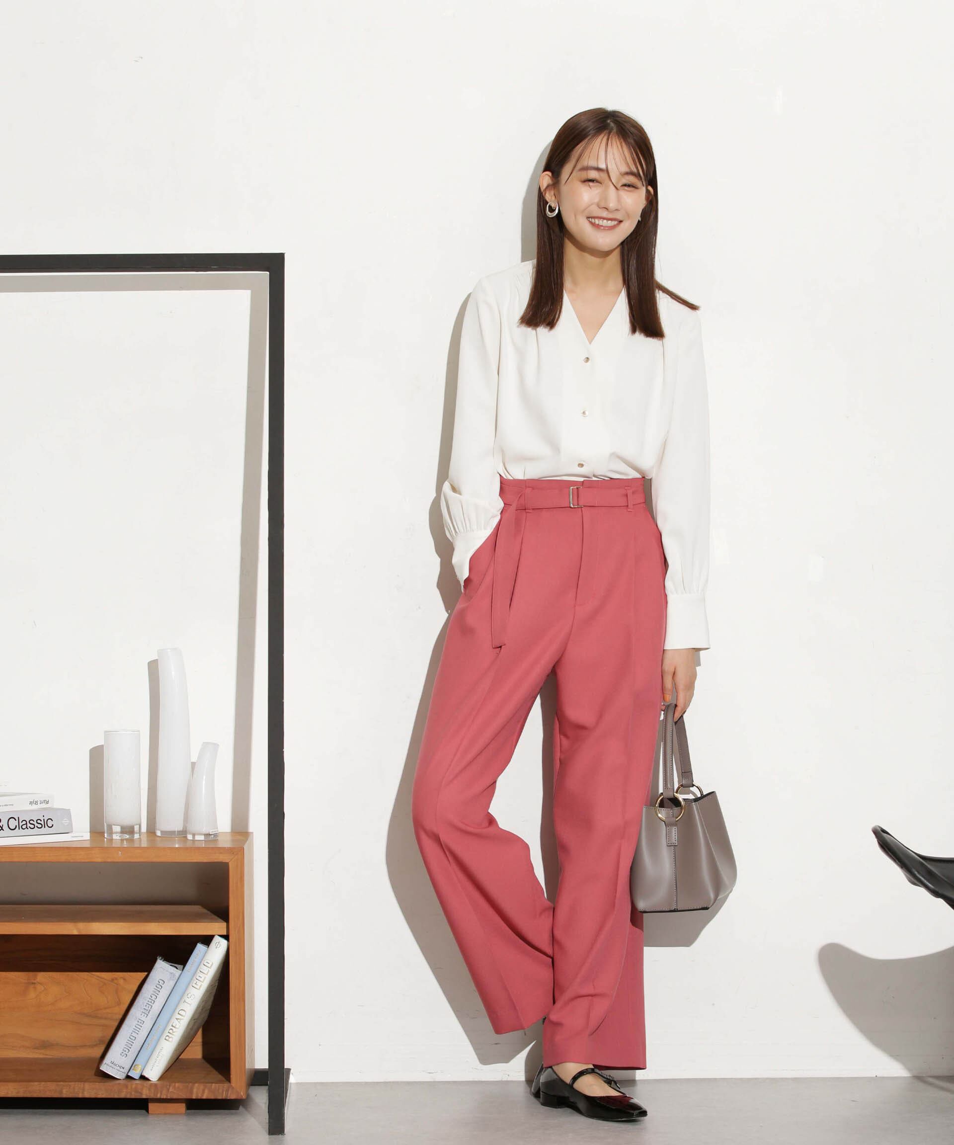 nano･universe「ベルト付きセミワイドツイルパンツ」|その他|