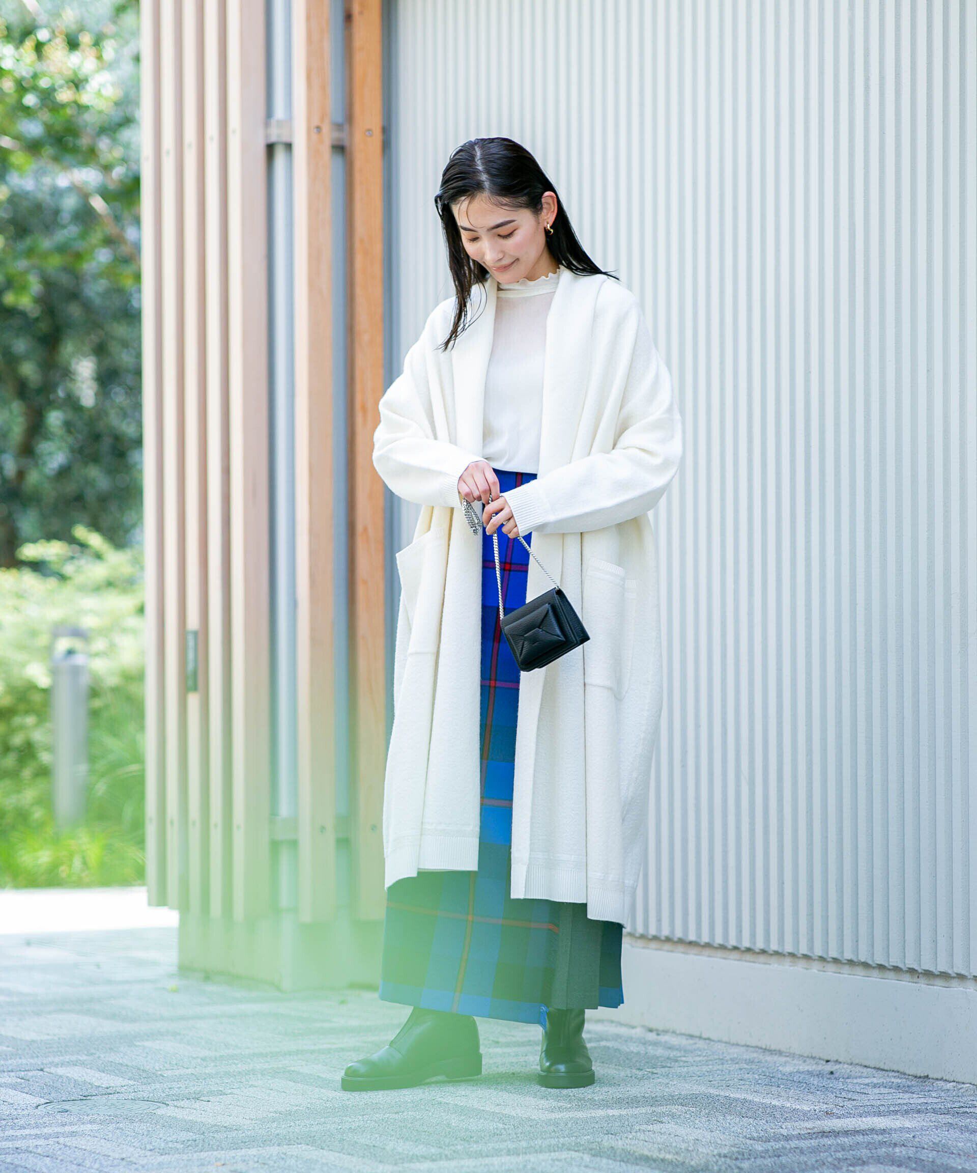 nano･universe「ウール圧縮ニットガウン」|ニット・セーター|