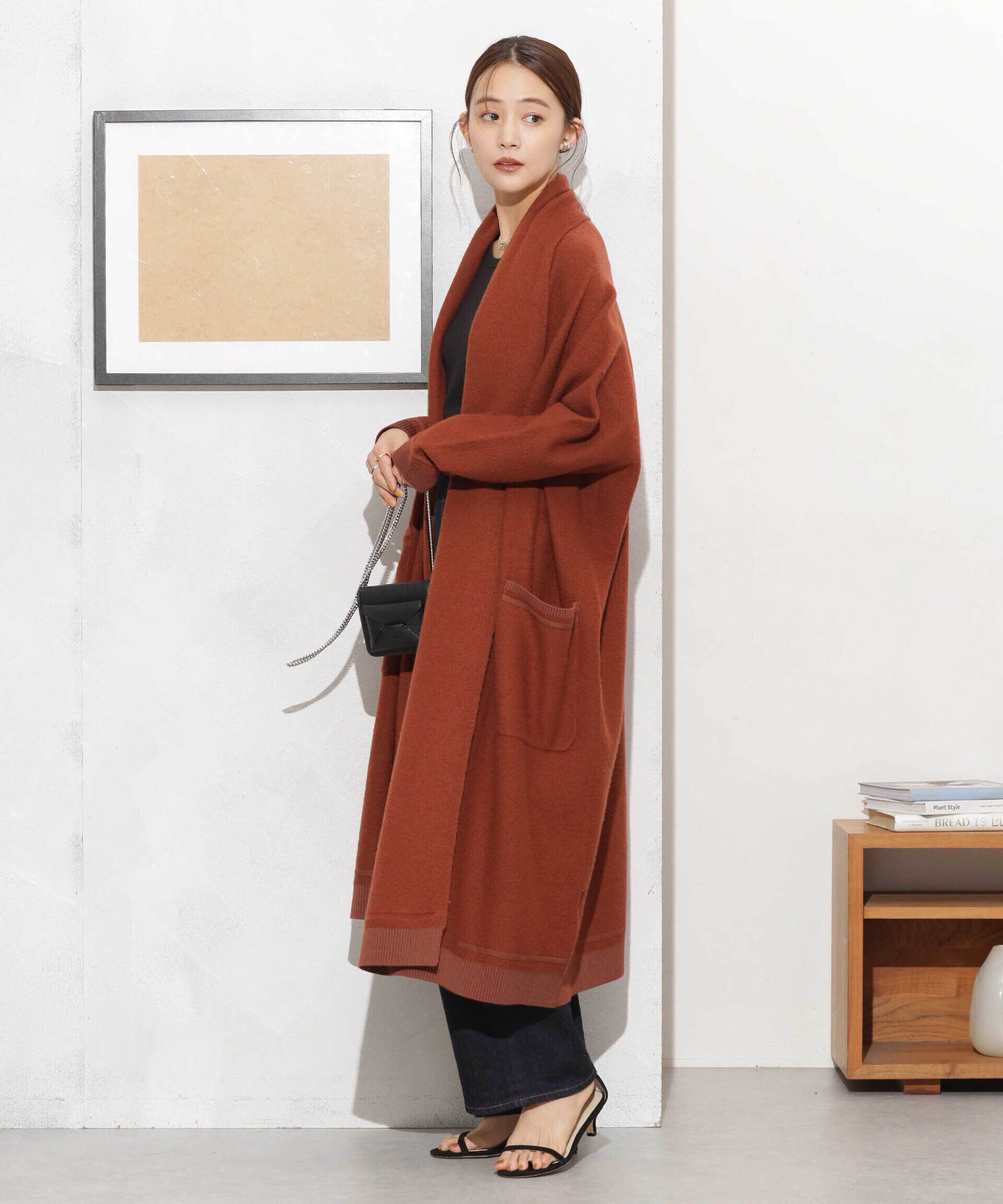 nano･universe「ウール圧縮ニットガウン」|ニット・セーター|