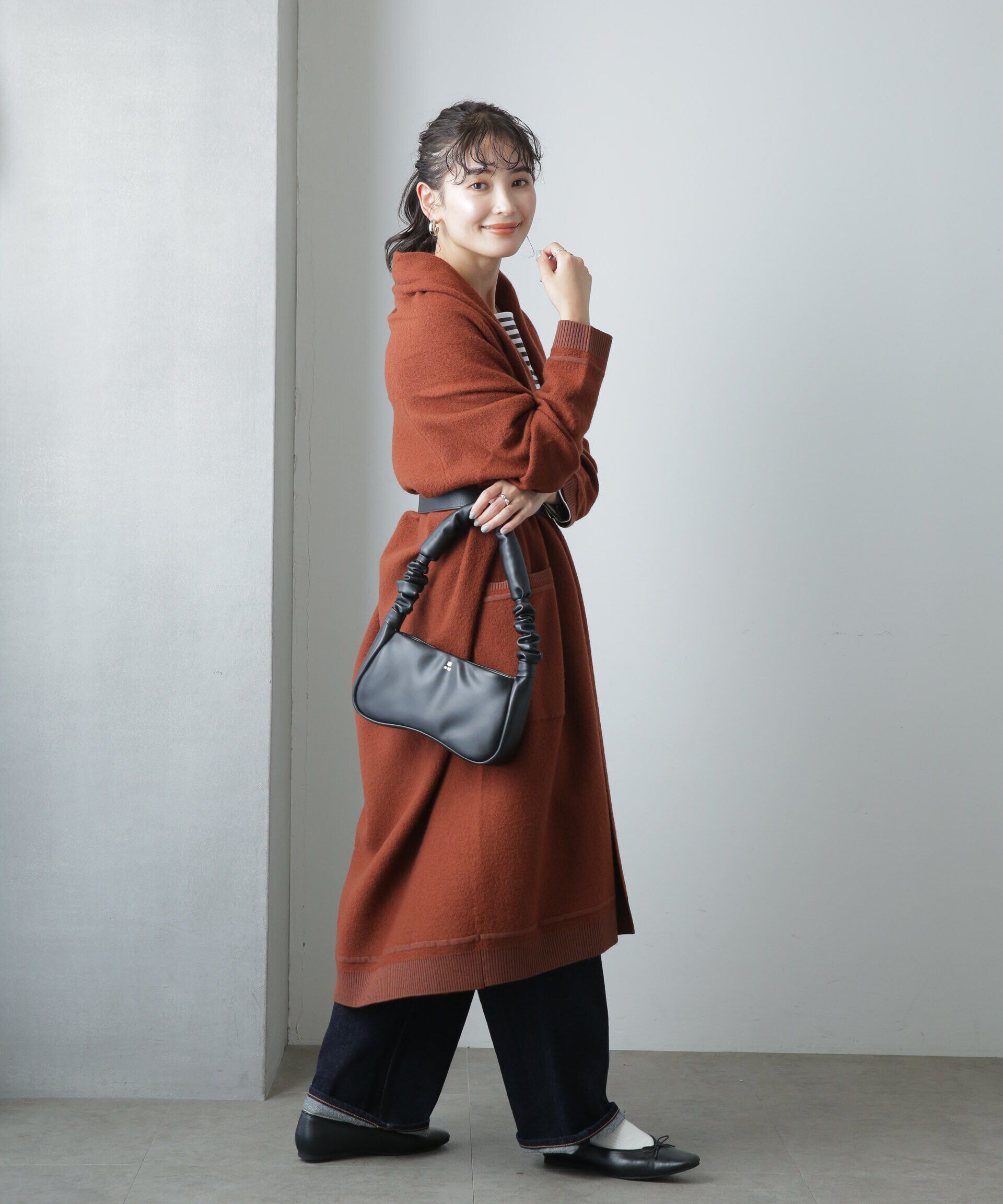 nano･universe「ウール圧縮ニットガウン」|ニット・セーター|