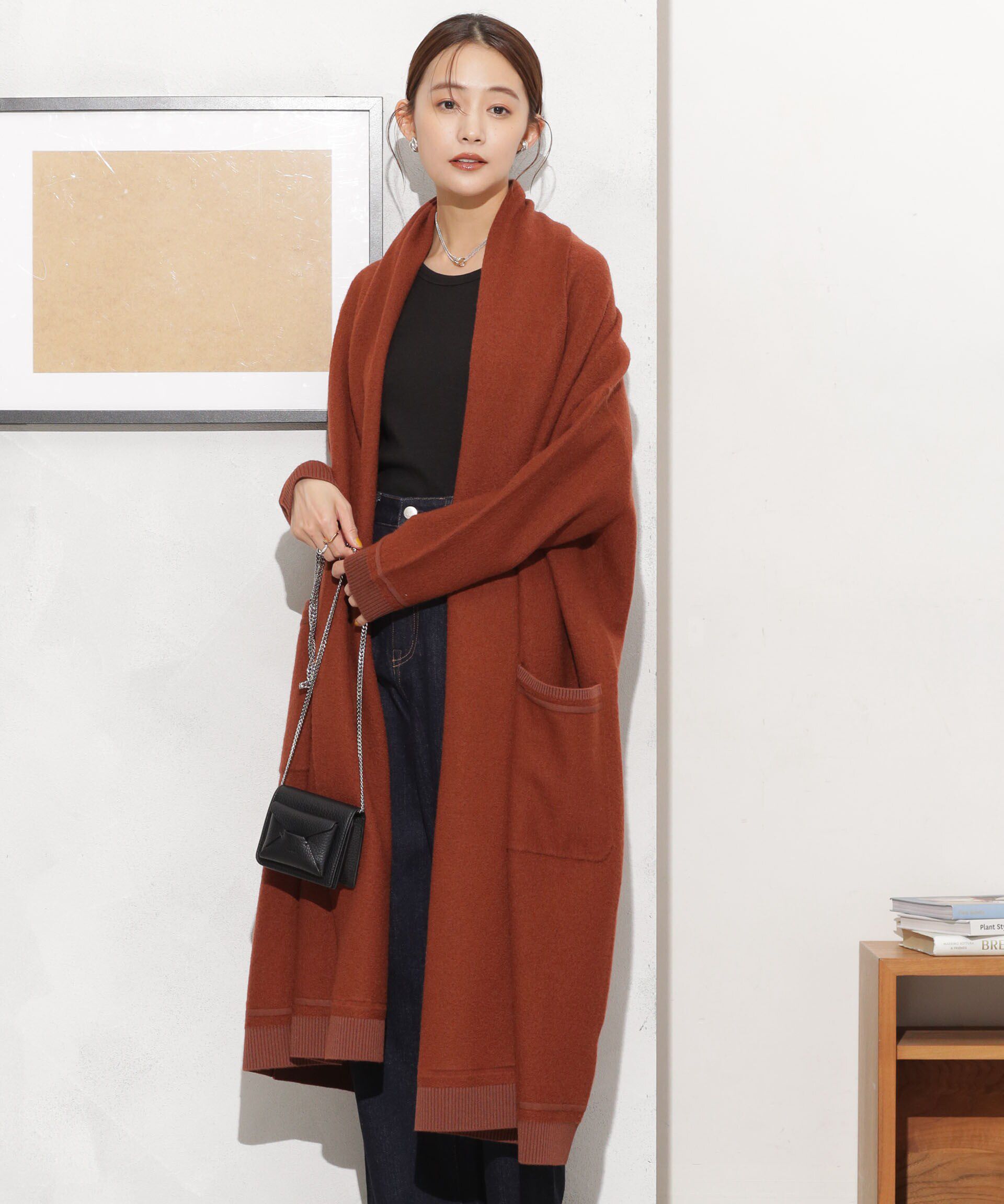 nano･universe「ウール圧縮ニットガウン」|ニット・セーター|