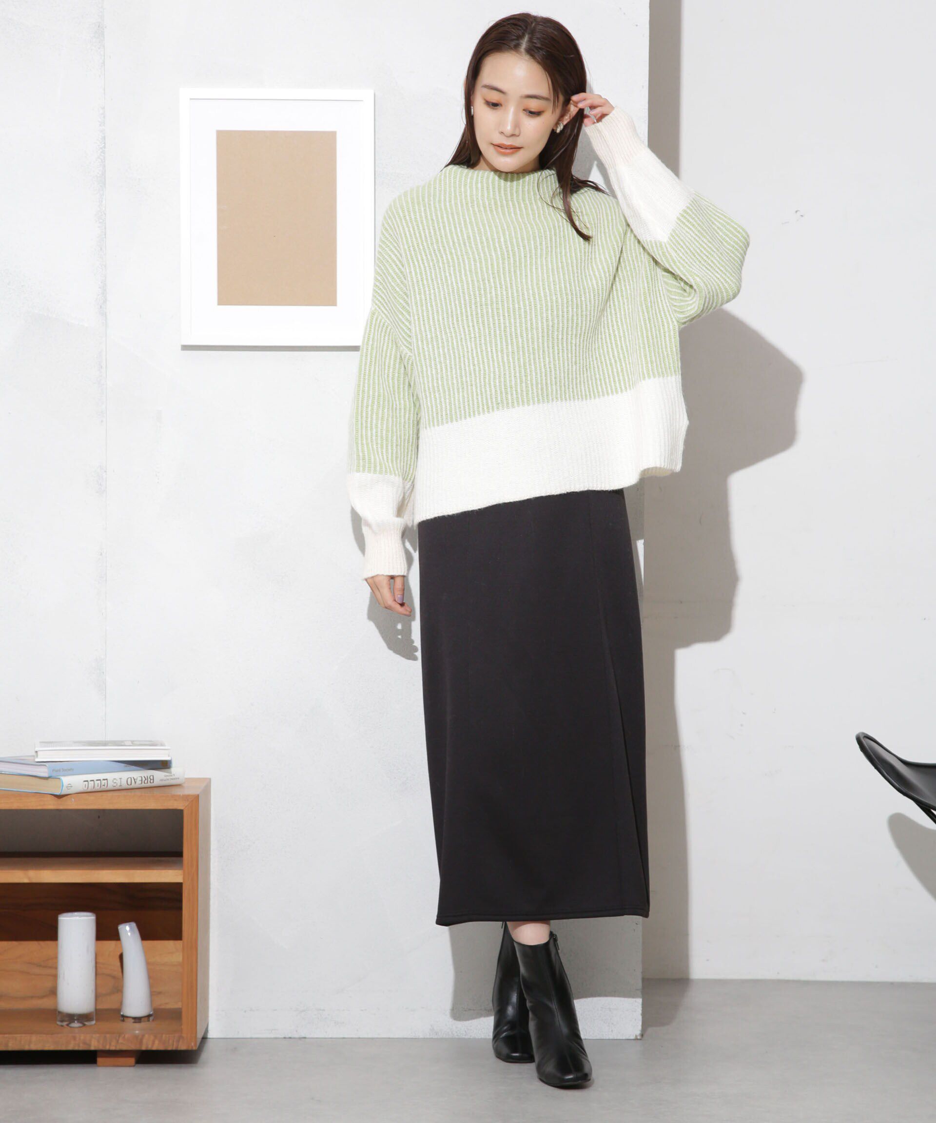 nano･universe「ボンディングカットナロースカート(セットアップ可)」|スカート|