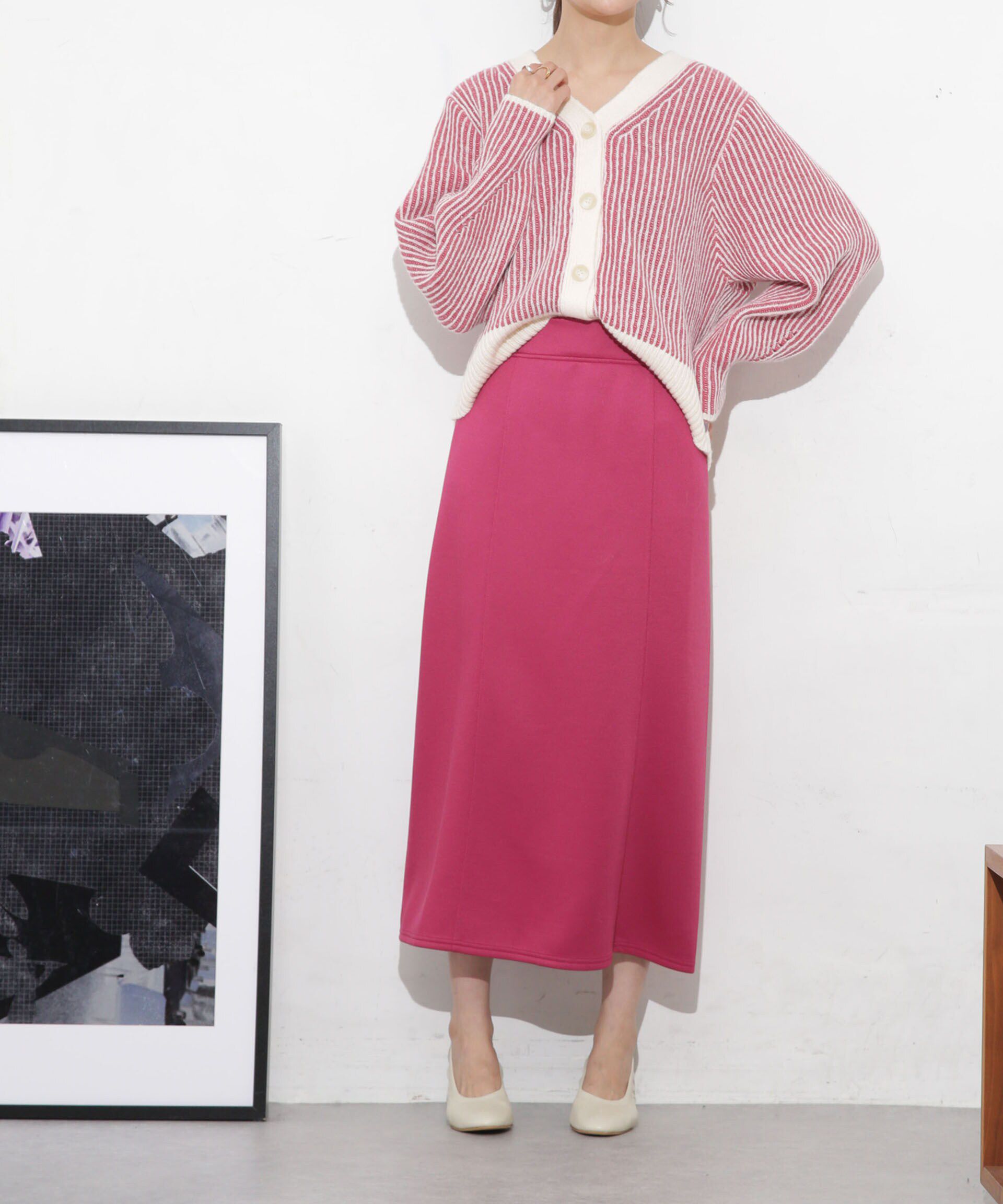 nano･universe「ボンディングカットナロースカート(セットアップ可)」|スカート|