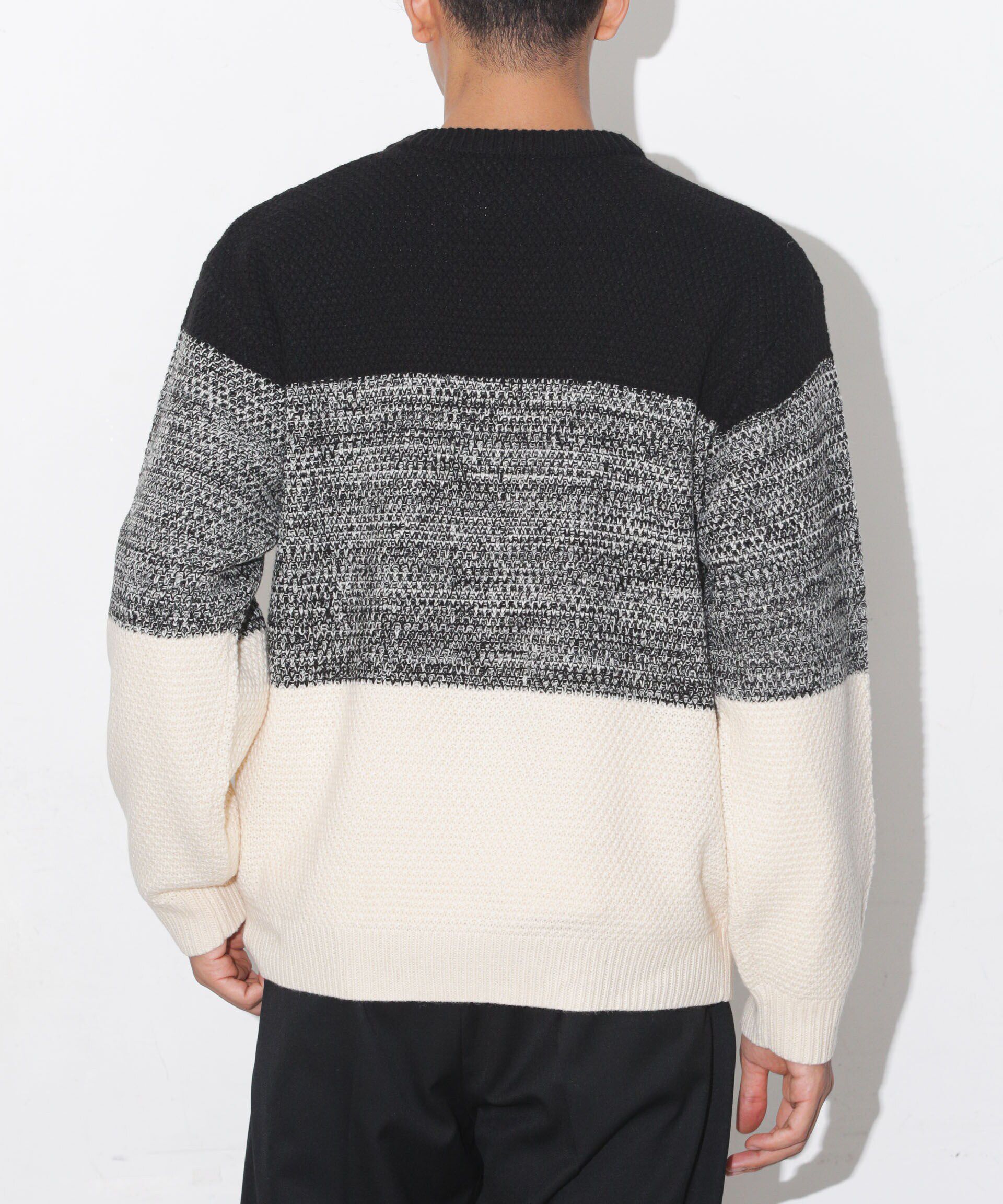 nano･universe「グラデーションワイドボーダーニット」|ニット・セーター|