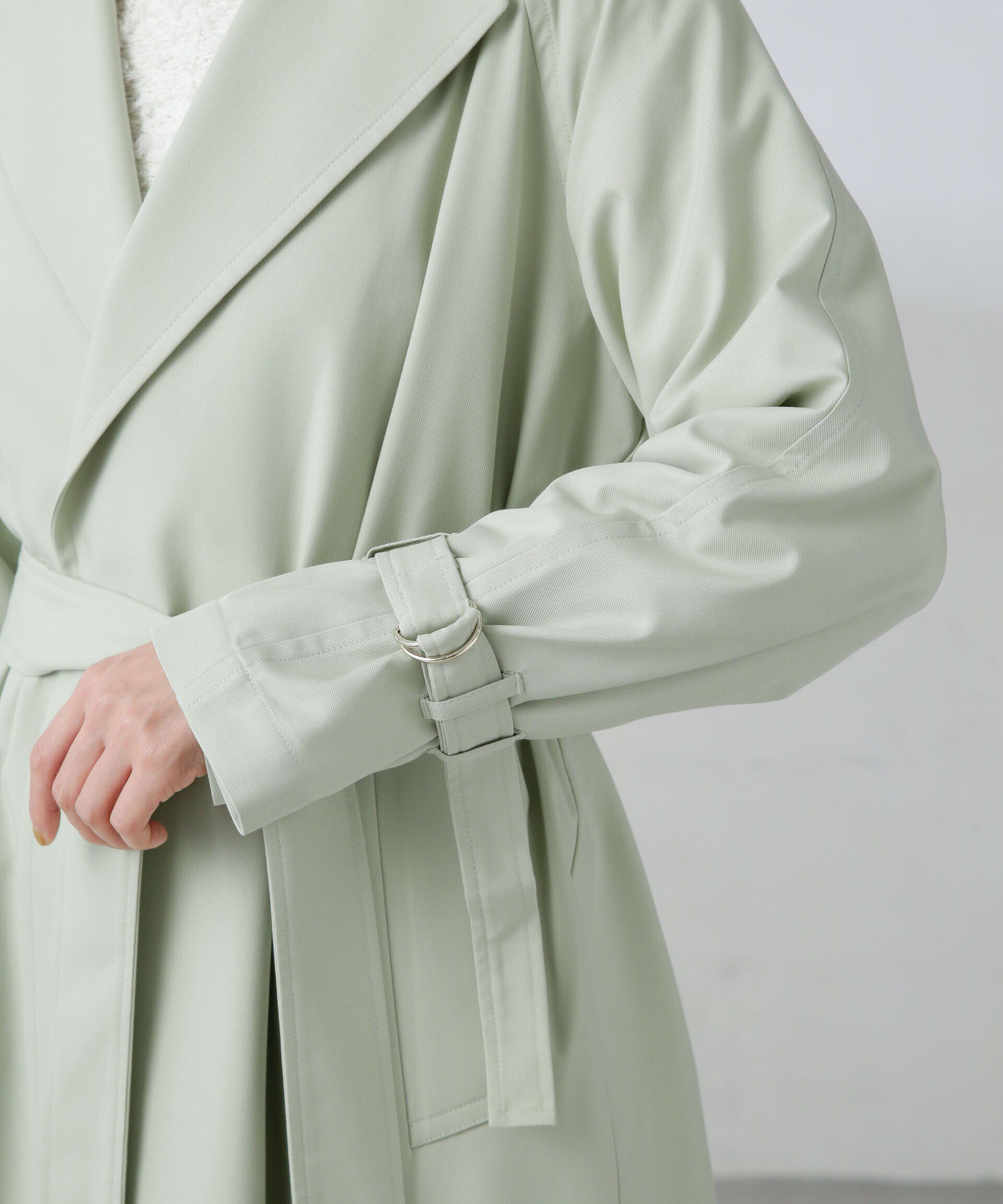 nano･universe「撥水撥油加工 ベルテッドカルゼコート」|トレンチコート|