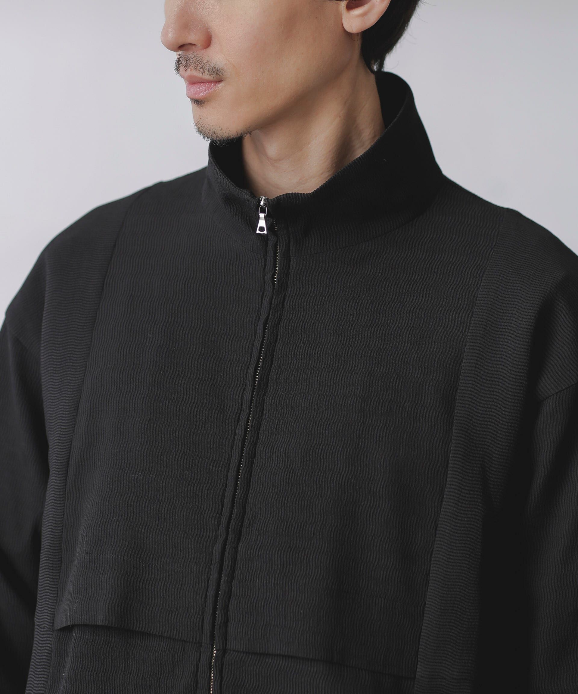 nano･universe「プリーツライクスタンドカラーブルゾン」|ブルゾン・スタジャン|