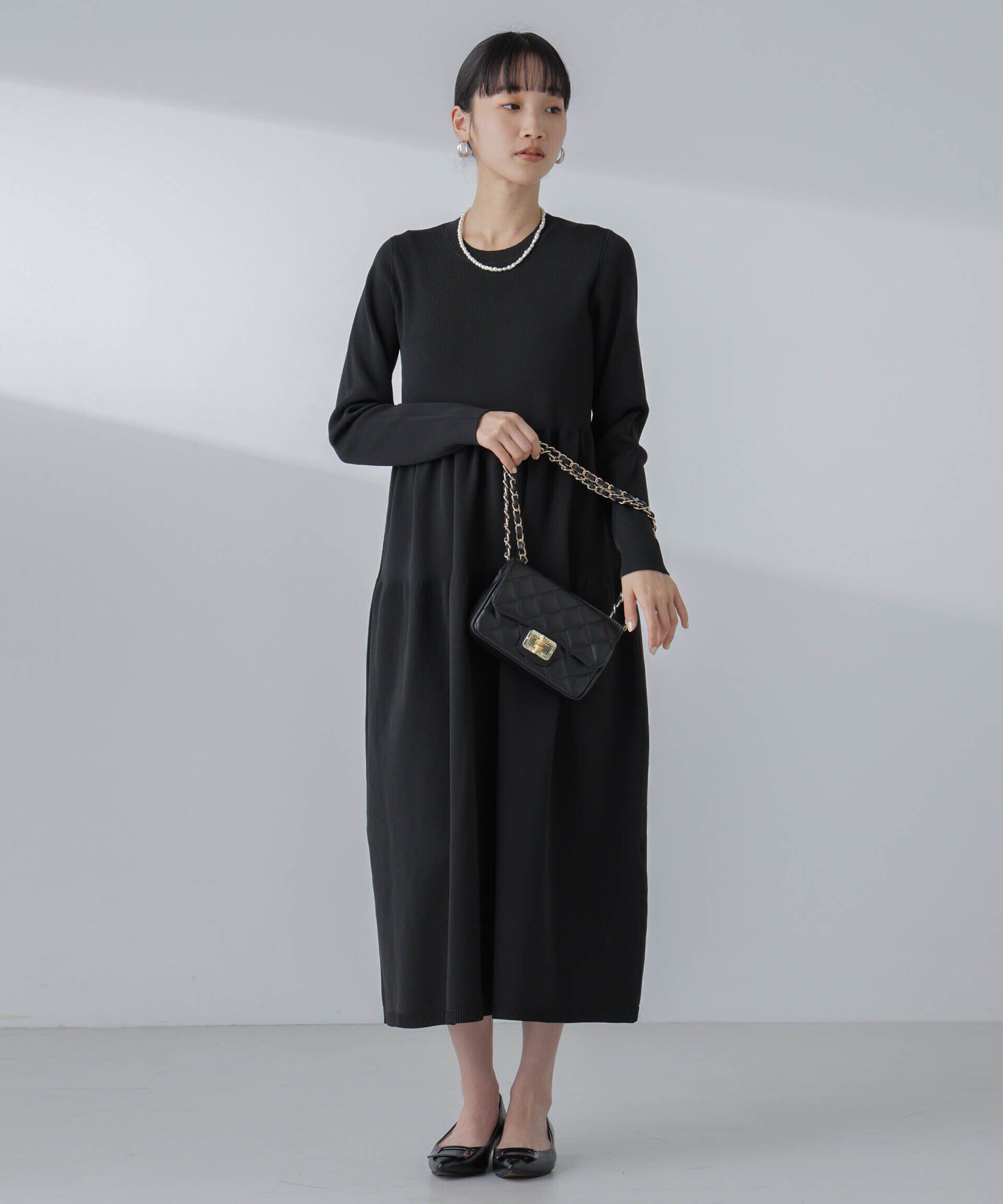 nano･universe「ティアードニットワンピース(セットアップ可)」|ワンピース|