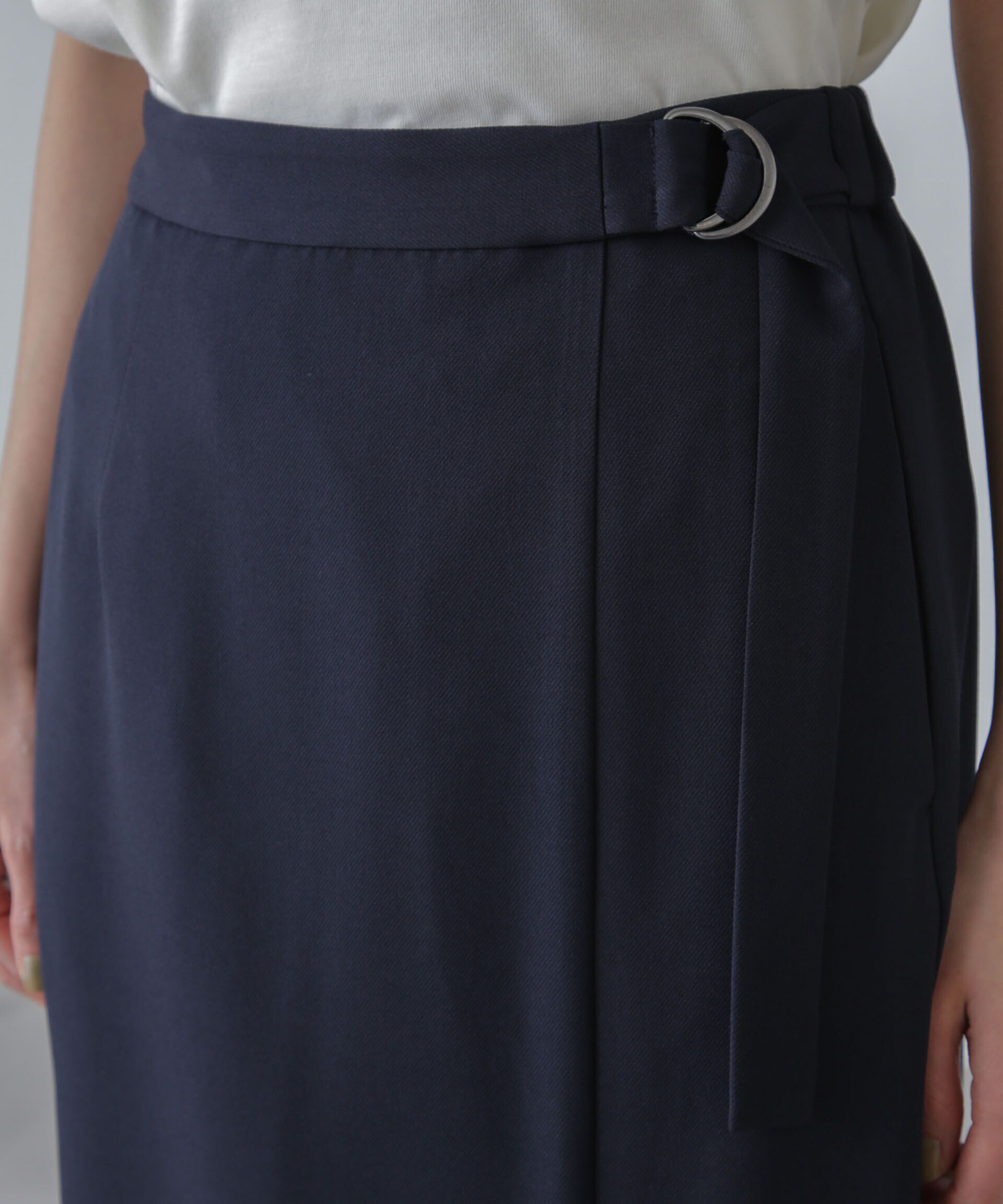 nano･universe「多機能素材サイドベルトストラップ風スカート(セットアップ可）」|スカート|